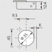 Pivot-Star 160° Nickel-Plated Pivot Hinge with Expansion Sleeve Mounting (Ø8x10mm), Damper and Auto-Close