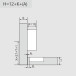 Pivot-Star 160° vernikkeld verzonken scharnier (Ø8x10mm), met soft close en zelfsluitende functie, voor opliggende deuren / PCE