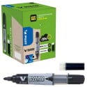 Pilot V-Board Master BeGreen marqueur tableau blanc, pointe ronde, 2,3 mm, 10 pièces + 10 recharges, noir