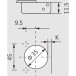 Pivot-Star 110° verzonken vernikkeld scharnier (Ø8x10mm), met demping en zelfsluitende functie, voor half opliggende deuren / PC