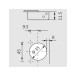 Pivot-Star 110° vernikkeld verzonken scharnier (Ø8x10mm), met soft close en zelfsluitende functie, voor opliggende deuren / PCE