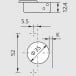 Pivot-Star 160° Nickel Quick-Mount Hinge with Soft Closing and Self-Closing, Flash (Ø10x10mm), for Door