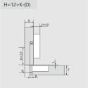 Pivot-Star 160° Nickel Quick-Mount Hinge with Soft Closing and Self-Closing, Flash (Ø10x10mm), for Door