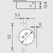 Pivot-Star 160° Nickel-Plated Concealed Pivot Hinge with Soft Close and Self-Closing, for Overlay Door, Ø10x10mm