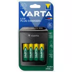 VARTA LCD Plug Charger+ with 4 AA Batteries Blister Pack
