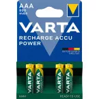 VARTA Recharge Accu Power AAA Rechargeable Batteries Pack of 4