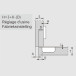 Charnière Pivot-Star 110° nickelée à visser, avec amortissement et avec fermeture automatique, pour porte en semi-applique / PCE