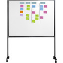 Smit Visual tableau blanc, acier laqué, magnétique, mobile, 150 x 120 cm