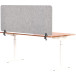 Smit Visual scheidingswand, lichtgrijs, 60 x 160 cm, met 2 klemmen