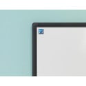 Smit Visual Softline tableau blanc, acier émaillé, magnétique, profilé d'aluminium noir, 90 x 60 cm
