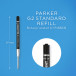 Parker ECO balpen navulling, medium, zwart, 20 stuks