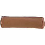 Oxford brown round leather pencil case