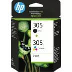 HP 305 2-Pack Tri-color Black Original Ink Cartridges 6ZD17AE