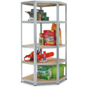 Avasco étagère Strong Corner, ft 176 x 75 x 40 x 50 cm, 5 tablettes, galvanisé