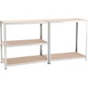 Avasco Strong 175 Shelving Unit, 176 x 120 x 40 cm, 5 Shelves, Galvanized
