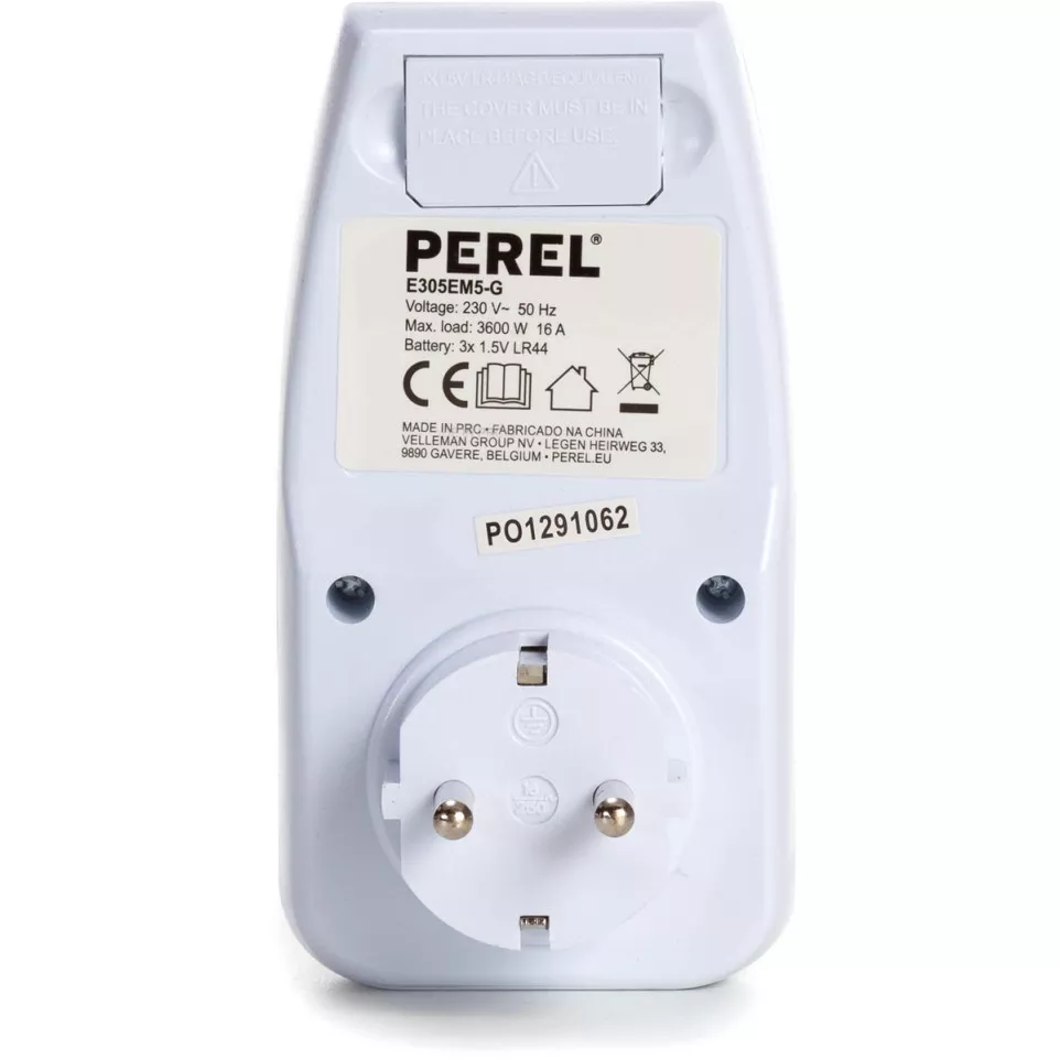 Perel energiemeter, 230 V, 16 A, wit,...