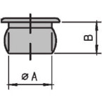 1000 PVC pluggen 8mm zwart...