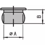 1000 PVC pluggen 8mm zwart / 1000pce