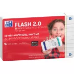 Oxford Flash 2.0 Flashcards, Ruled, A7, White, Pack of 80 Sheets