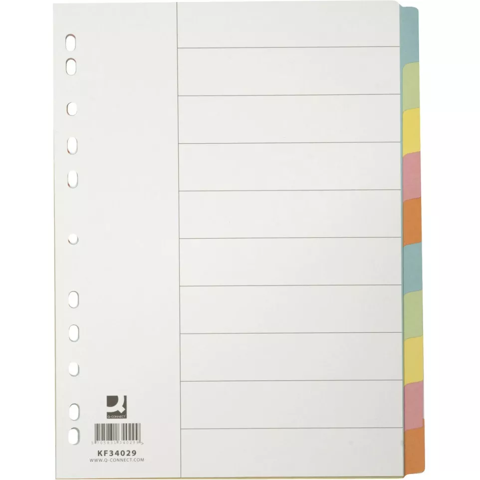 Q-CONNECT A4 Card Index Dividers,...