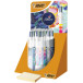 BIC 4 Colour Ballpoint Pen Tie-Dye Botanical Classic Ink, Display Box of 30