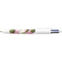 BIC 4 Colour Ballpoint Pen Tie-Dye Botanical Classic Ink, Display Box of 30