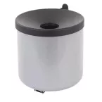 V-part wall-mounted fire-resistant ashtray 2 L stainless steel gray and black