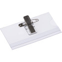 EUROPEL Name Badge Holders with Combined Clip 75 x 40 mm Pack of 24