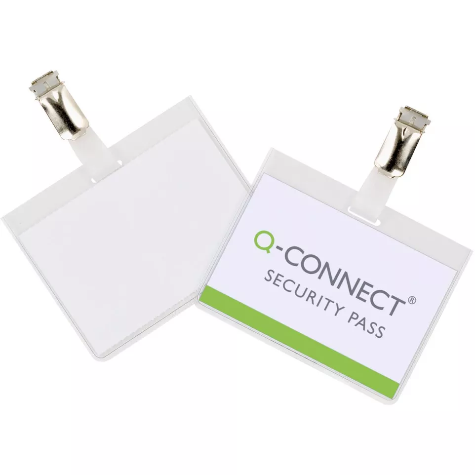 Q-CONNECT badge avec clip 90 x 60 mm,...