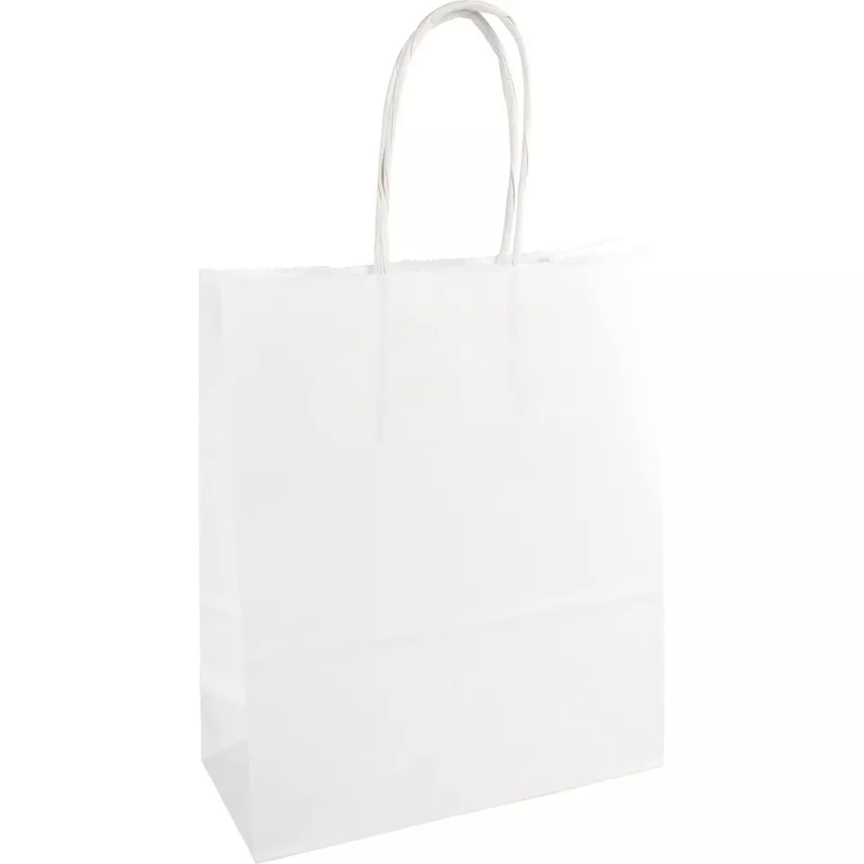 White Paper Bag, Flat 18 x 8 x 22 cm