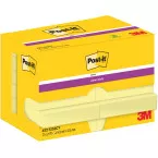 Post-It Super Sticky Notes, 90 feuilles, ft 47,6 x 47,6 mm, jaune, paquet de 12 blocs