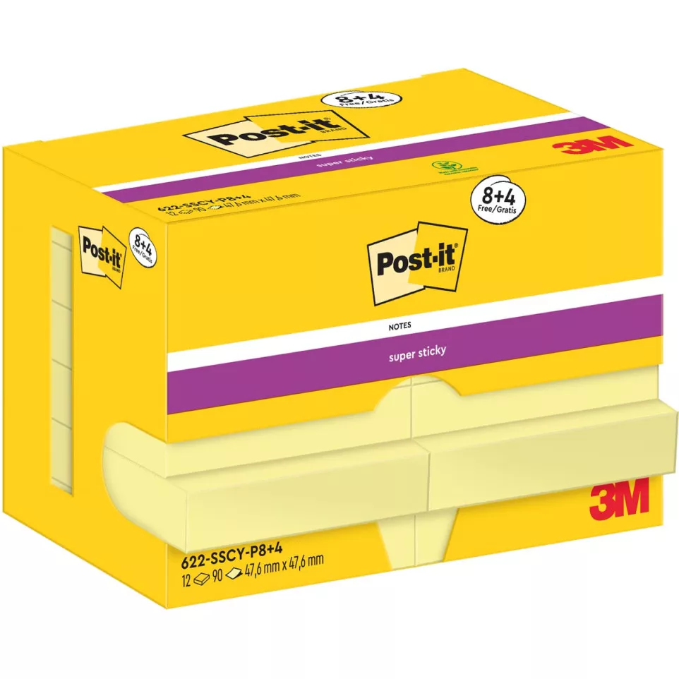 Post-it Super Sticky Notes, 90...