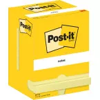Post-It Notes, 100 vel, ft 76 x 102 mm, geel, pak van 12 blokken