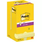 Post-it Super Sticky Z-Notes Canary Yellow 76 x 76 mm 90 Sheets Pack of 12 Pads