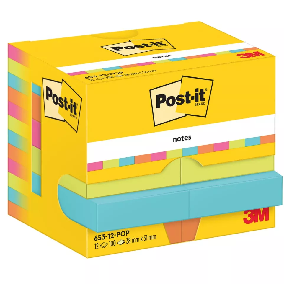 Post-it Notes, 1-1/2 x 2 in, 100...