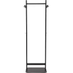MAUL Porte-manteau salsa, hauteur 172 cm, 8 patères et tringle à vêtements, noir RAL 9004