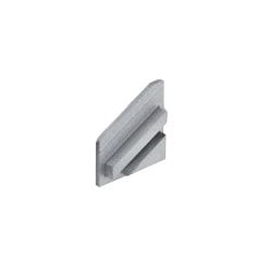 Tri-Line Mini Left Closed PVC End Cap Grey / pc