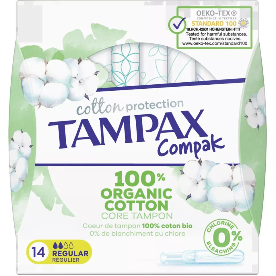 Tampax Cotton Regular tampons, paquet...