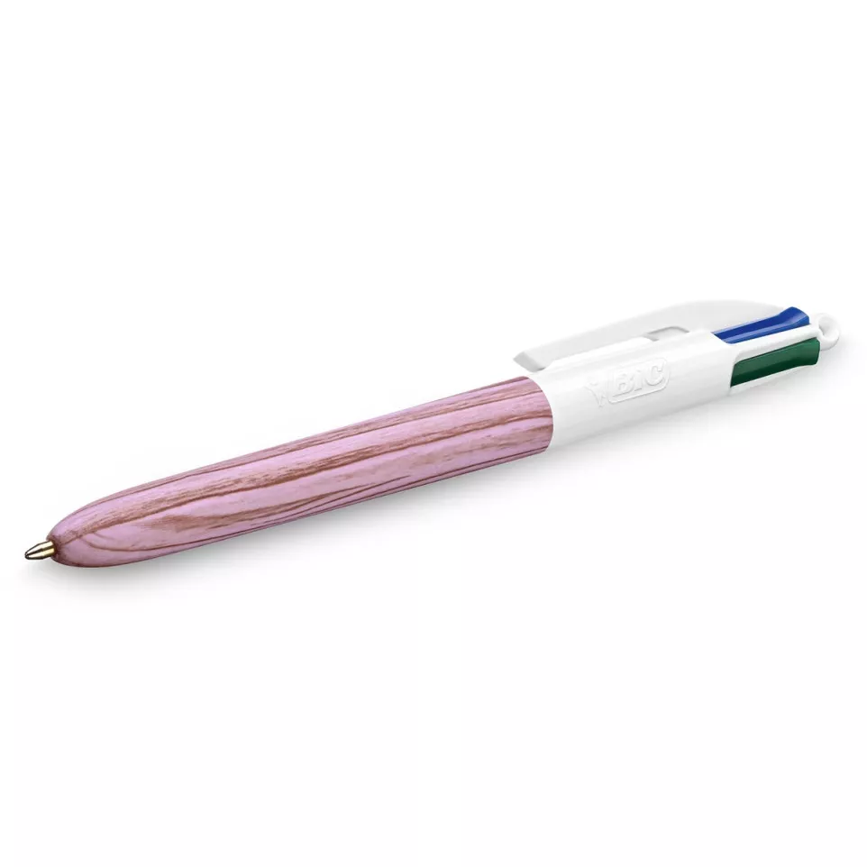 BIC 4 Colours Wood Style Ballpoint...