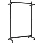 MAUL Samba Mobile Coat Rack with 8 Hooks Black RAL9004 Size 115 x 173 x 51 cm Max 40 kg