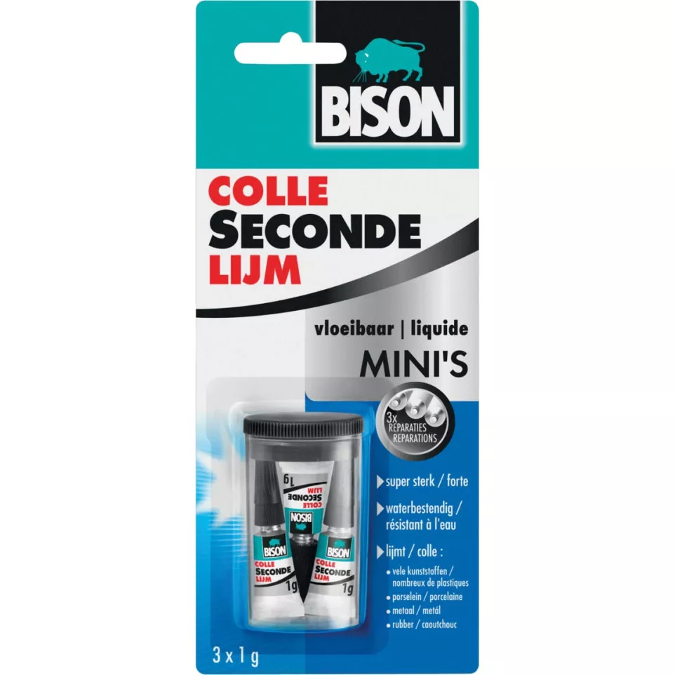 Bison secondelijm Vloeibaar, 3 x tube...