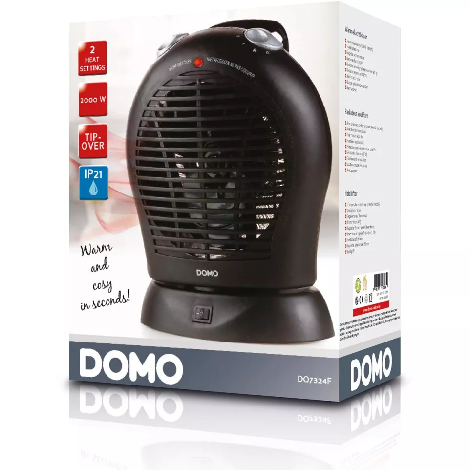 Domo IP21 Fan Heater Black DO7324F