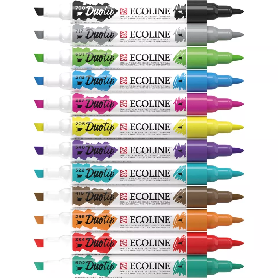 Talens Ecoline Duotip Brush pen, etui...