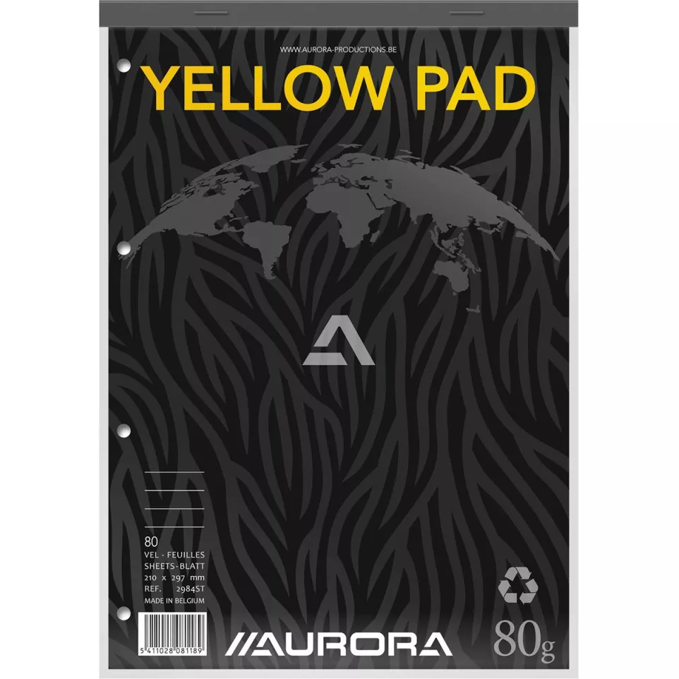 Aurora Writing Recycled Yellow A4...