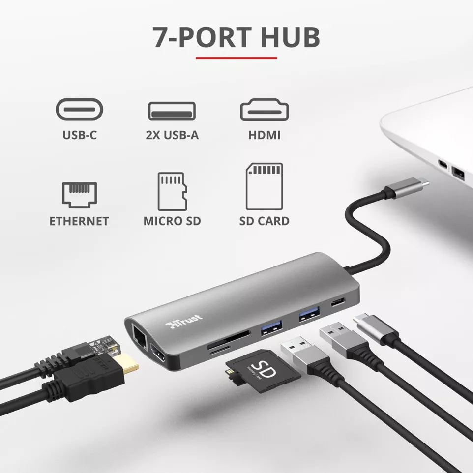 Trust Dalyx 7-in-1 USB-C Multi-Port...
