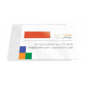 Q-CONNECT badge pocket, autocollante, ft 60 x 95 mm, ouvert sur le côté, paquet de 10 pièces