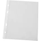 Q-CONNECT A5 Portrait 4-Hole Punched Clear Plastic Pockets 100 Micron Pack of 100