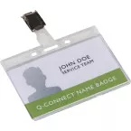 Q-Connect Rigid Name Badge Holder with Clip 85 x 54 mm