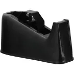 Q-CONNECT plakbandafroller, voor rollen van 25 x 33 m of 25 x 66 m, zwart