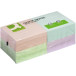 Q-CONNECT Quick Notes, ft 76 x 76 mm, 100 vel, pak van 12 blokken in pastelkleuren
